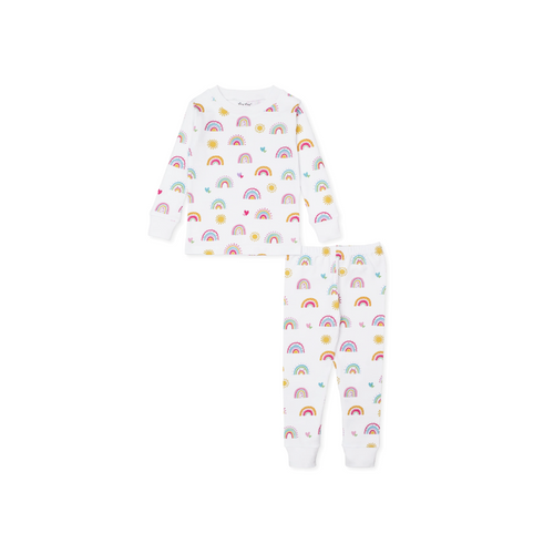 Kissy Kissy Pajama Set Snug PRT Rainbow 26SS - Your baby will be cozy and cute in our rainbow sunshine pajama set. Made from super-soft Pima cotton, your precious baby is sure to get a good night's sleep!