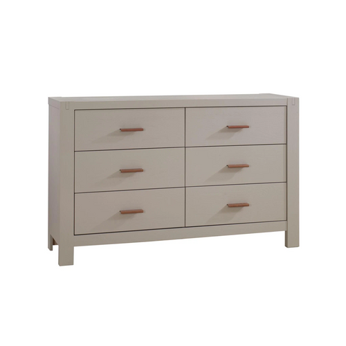 Natart Toscano Double Dresser - The Toscano collection draws inspiration from old Tuscan furniture, Rustic Industrial-Contemporary design in Ash wood.