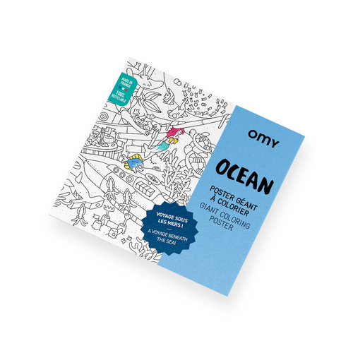 OMY Coloring Poster - Ocean - A line full of humor and a multitude of details, a true graphic journey to share between all generations.