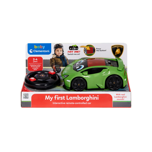 Clementoni Remote Guided Car - Lamborghini - My First Lamborghini is an interactive remote-controlled car designed especially for young children, combining exciting play with early motor skill development.