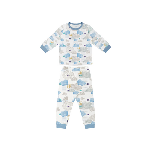 Nest Designs Long Sleeve PJ Set 26SS Fluffy Puffs - Let your little one drift off to dreamland in these cozy organic cotton PJs – they're so soft they feel like a warm hug.