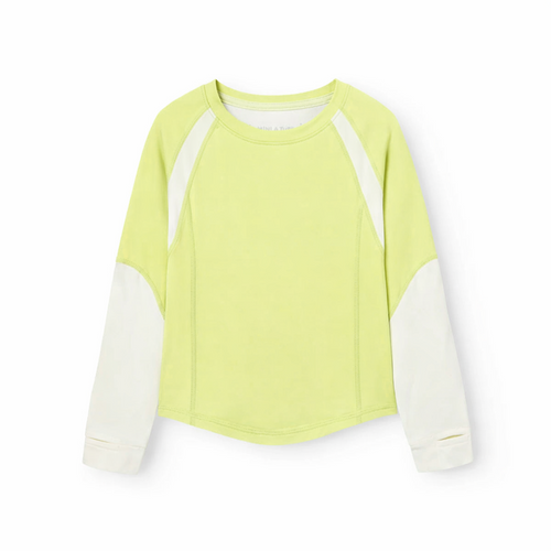 Mini a Ture Matlendi Ls T-Shirt. Grs 26SS Wheat Yellow  - The quick dry technology ensures that moisture is rapidly wicked away from the skin, keeping the child dry and comfortable throughout their daily activities.