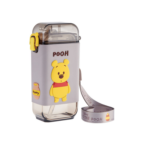 Skater Square Straw Bottle 450ml  - A practical and kid-friendly square-shaped straw bottle designed for easy carrying and everyday hydration.
