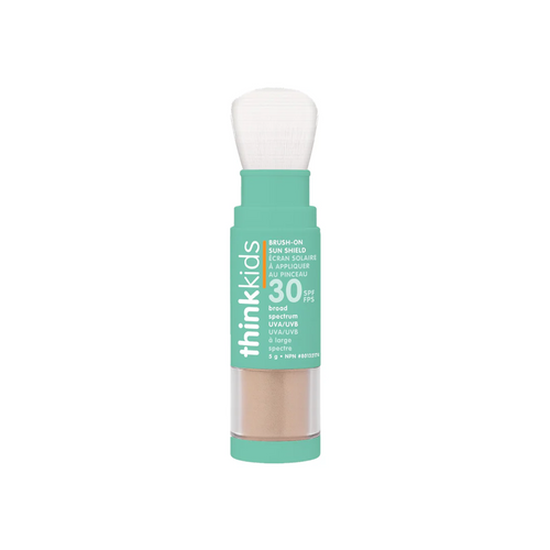 Think Baby Brush-On Sun Shield SPF30+ 5g  - Swipe, play, repeat! This convenient brush-on mineral SPF 30 makes quick touch ups a breeze for kids that never slow down.