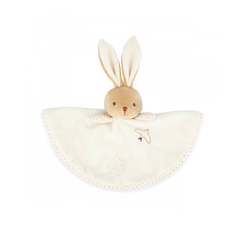 Kaloo Intemporel: Round Rabbit Doudou Cream  - A bunny comforter ready to be adopted by baby.