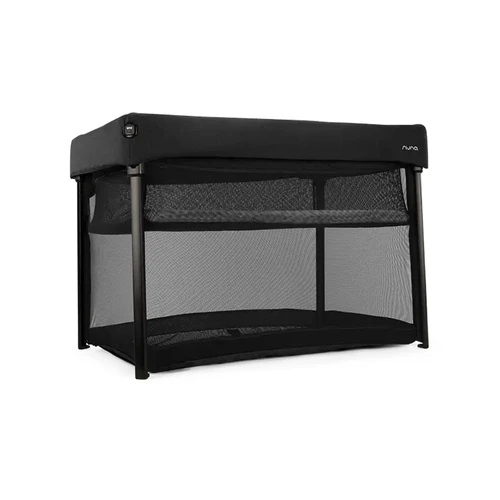 Nuna Paal Compact Travel Playard Caviar - Stylish and discreet, PAAL dances beautifully throughout your home and quickly becomes your passport to easy weekend escapes.