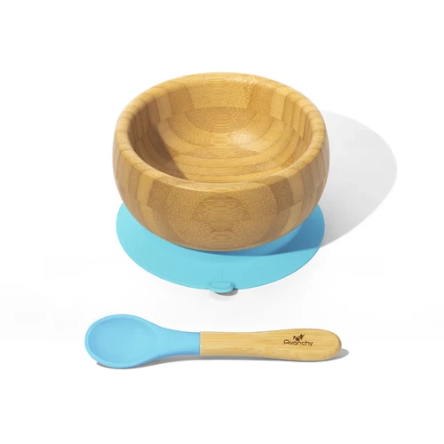 Avanchy Bamboo Suction Baby Bowl + Spoon - Experience the versatility of Avanchy's grow-with-me baby bowls, perfect for Baby Led Weaning (BLW) and beyond.