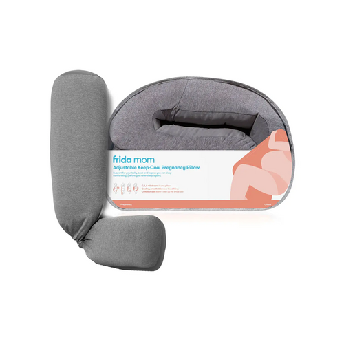 Frida Mom Adjustable Keep-Cool Pregnancy Pillow - No matter how far along you are, finding a comfortable sleep position during pregnancy can feel near impossible.