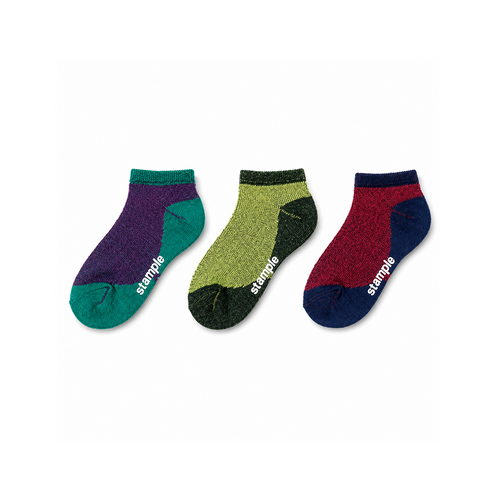Stample Two-Tone Mesh Ankle Socks 3P 26FW - The Stample Ankle Socks 3P Set brings fun and comfort to your child’s everyday wear.