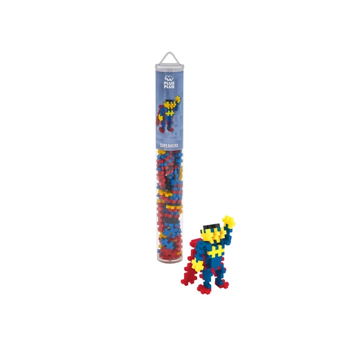 Plus Plus Tube - Superhero - 70pcs - Step into the superhero universe and create your own super cool Superhero.