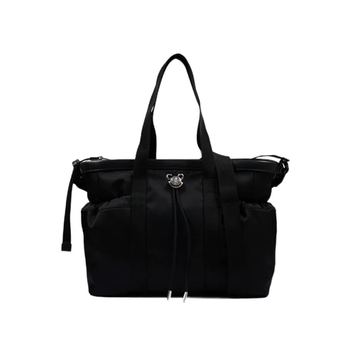 Moncler Mommy Tote Bag 26FW Black - The Moncler Mommy Tote Bag combines a sleek, versatile design with practical storage for everyday outings with baby.