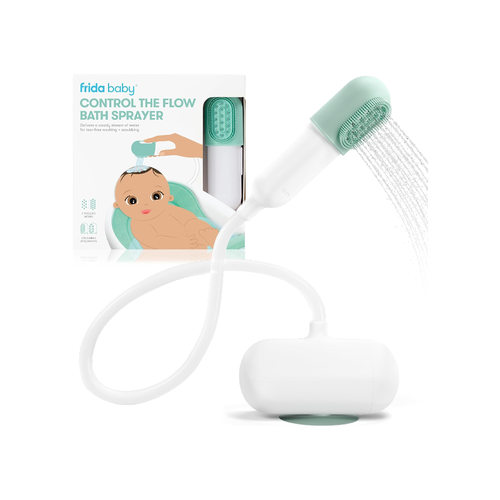 Fridababy Baby Control the Flow Bath Sprayer - Experience the ultimate solution for tear-free bath time with the Control The Flow Bath Sprayer.