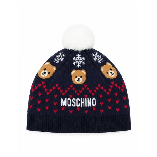 Moschino Knitted Hat Navy 26FW - Keep your little one warm and stylish with the Moschino Knitted Hat in Navy.