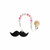 Glitter & Spice 100% Silicone Teether Emmalyn Moustache 210000006159