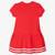 Red cotton dress for girls by luxury brand Moschino Kid-Teen.