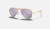 Ray-Ban Junior Aviator matte arista metal sunglasses with lilac mirror lenses.