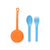 OmieLife OmiePod Utensils in a Pod Orange - the perfect way to carry utensils