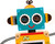 Clementoni Create Cardboard Robot (Mult) - The ideal toy which brings great little cardboard robots to life. Build them and colour them in!