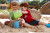Green Toys Green Sand Play Set - The Green Toys Sand Play Set is made from 100% recycled plastic and can be carried to the park or beach with its US-made 100% cotton rope.