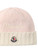Moncler Berretto Hat Pink P50 - Embroidered wool beanie. Moncler Berretto Hat Pink P50 - Embroidered wool beanie.