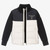 Moncler Zip Up Cardigan Blue & White F70 - Navy blue zip-up top for boys by luxury brand Moncler Enfant, made from soft cotton jersey, with an ivory front padded with luxurious down for warmth.