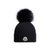 Moncler Berretto Tricot Hat 24FW Blue - An essential accessory for winter, this wool beanie protects your girls in the coldest temperatures.