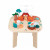 Janod Dino Activity Table - Janod - On this magnificent rust and blue-toned wooden activity table, everything comes together to transport children aged 12 months and up to an extraordinary universe