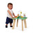 Janod Pretty Meadow Activity Table (wood) - Head off to the countryside and its fields of pretty wildflowers with this multi-activity table, featuring all baby’s favourite farm animals!