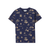 Moschino SSs Tee W Allover Circus Print Navy 25SS - Capture the whimsical spirit of the circus with this Moschino T-shirt in a rich navy hue, adorned with an allover circus print featuring delightful illustrations of circus scenes and animals.
