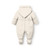 Mini A Ture Fianna Fleece Lined Winter Pramsuit 25FW Angora Cream - MINI A TURE winter pramsuit with 10-year guarantee for the smallest children. Wind- and waterproof, breathable, and tested to keep warm down to -25 degrees Celsius.
