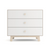 Oeuf Sparrow 3-Drawer Dresser White/Birch - Make the most of any space with this perfectly proportioned dresser, featuring premium Austrian-made Blum hardware. The soft-close drawers are enhanced by undermount glides attached to the drawer bottoms, a sophisticated detail that maintains clean lines even when drawers are open.