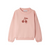 Bonpoint Sweeetshirt Cherry Print Pink 26SS - The Bart sweatshirt ensures girls' comfort with its soft and warm fleece. The House of Bonpoint's iconic cherry is sewn on the chest in an elegant Liberty fabric.