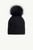 Moncler Hat Black with Pom Pom 26FW - An essential accessory for winter, this wool beanie protects your girls in the coldest temperatures.