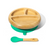 Avanchy Bamboo Suction Divided Plate + Spoon - Explore Avanchy's Bamboo Suction Baby Plate + Spoon, perfect for Baby Led Weaning Essentials (BLW).