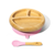 Avanchy Bamboo Suction Divided Plate + Spoon - Explore Avanchy's Bamboo Suction Baby Plate + Spoon, perfect for Baby Led Weaning Essentials (BLW).