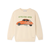 Bonpoint Martinez Pullover Ecru 26FW - This Martinez boys' sweater features a distinctive, hand-embroidered intarsia car motif on the front.
