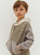 Bonpoint Elroy Sweatshirt Kaki 26FW - This Elroy zipped and hooded sweatshirt for boys features a very modern color block motif.