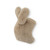 Mini A Ture Matlien Rabbit Winter Hood Brown 26FW - A soft fleece winter hood for babies and toddlers with playful rabbit ears and a simple button fastening under the chin.