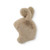 Mini A Ture Matlien Rabbit Winter Hood Brown 26FW - A soft fleece winter hood for babies and toddlers with playful rabbit ears and a simple button fastening under the chin.