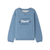 Bonpoint Erol Sweatshirt Dusky Blue 26FW -  This Erol sweatshirt for boys adds a retro touch to any outfit with its heritage logo in bouclé knit embroidery on the front.