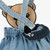 Moschino T-Shirt+skirt Set Co Cloud 26FW - The denim pinafore dress has an instantly recognisable Moschino Teddy Bear as the front bib, with a black embroidered logo on the hem.