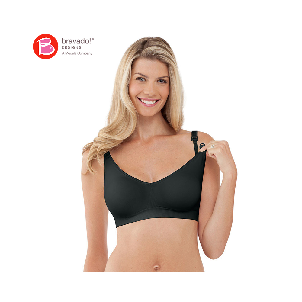 Bravado Designs Body Silk Seamless Sheer Nursing Bra in Black