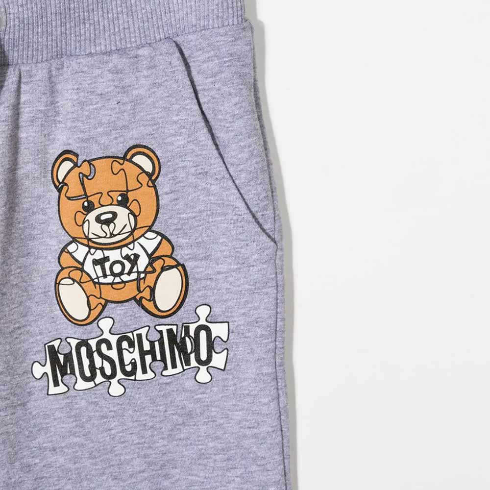 Moschino Sweat-pant With Puzzle Bear Graphic Logo