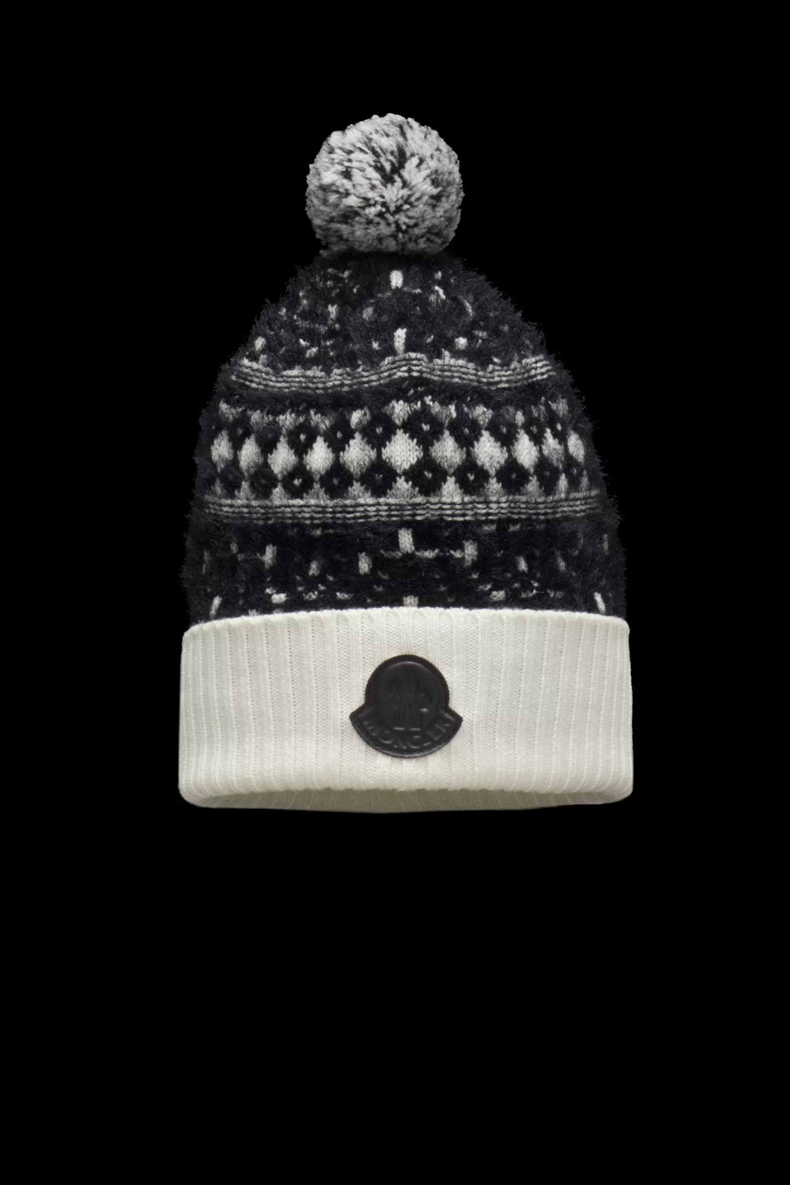 Moncler Butter&Silver Camouflage Wool Jacquard Beanie 21FW