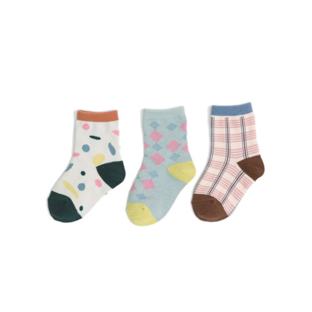 Light Grey Women's Original Crew Non-Slip Socks - 3 pairs