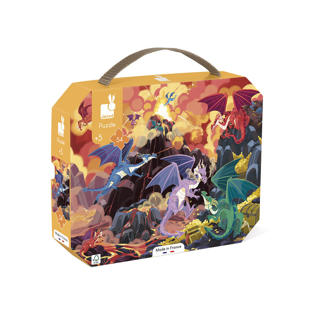 Janod Puzzle 54 Pieces: Fiery Dragons