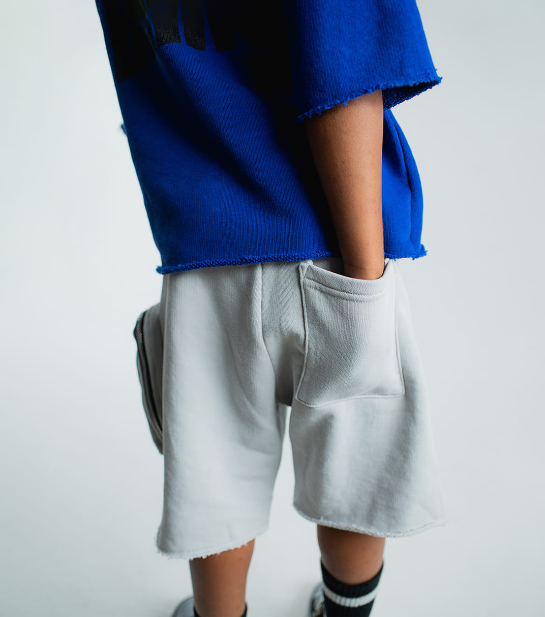 ピ*郎様 SOL guruguru Sweat Cargo Shorts nav NUNUNU Cargo Sweatshorts Ice Grey