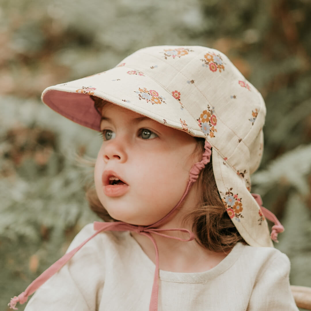 Bedhead Lounger Flap Sun Hat 24SS | Primrose / Rosa