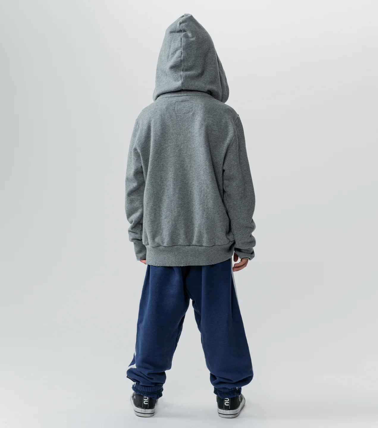 Nathu( ✌︎'ω')✌︎  Nununu Side Eye Zip Hoodie Heather Grey 24FW