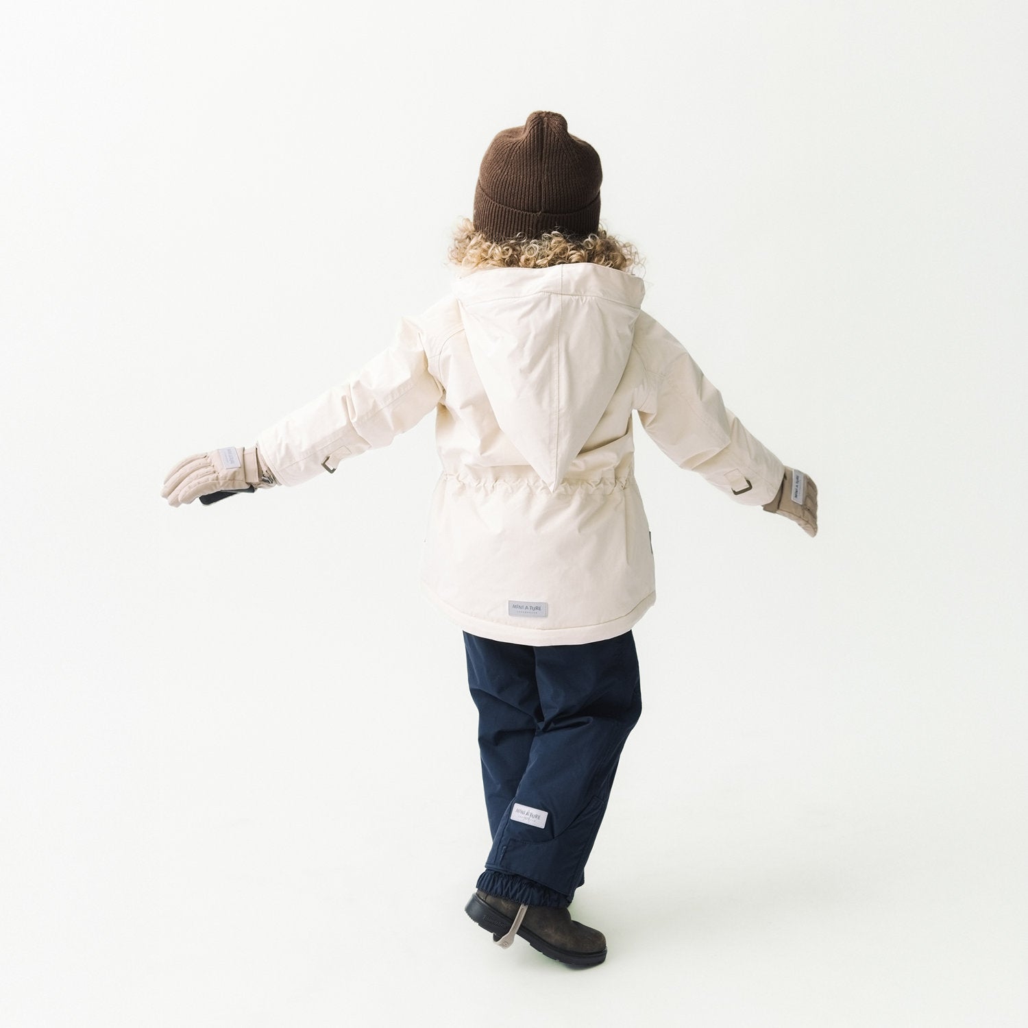 Mini A Ture Wang Fleece Lined Winter Jacket 25FW Angora Cream